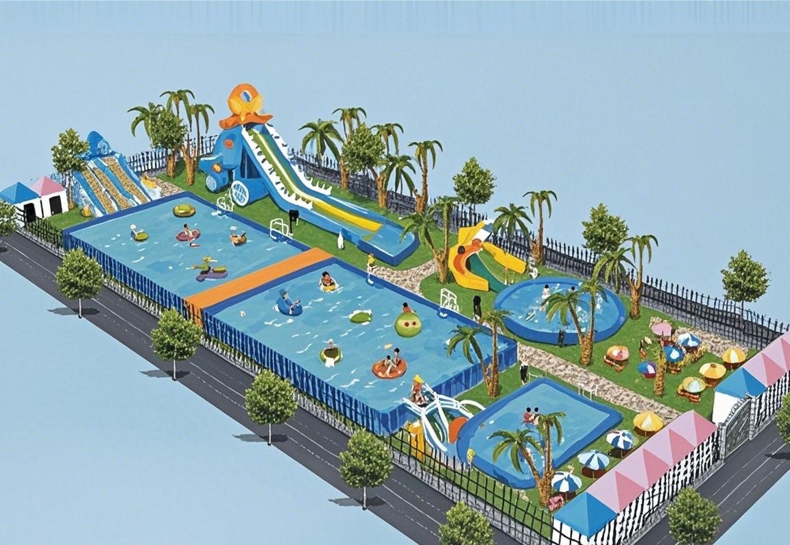 大型充气乐园-户外电影屏幕美陈案例