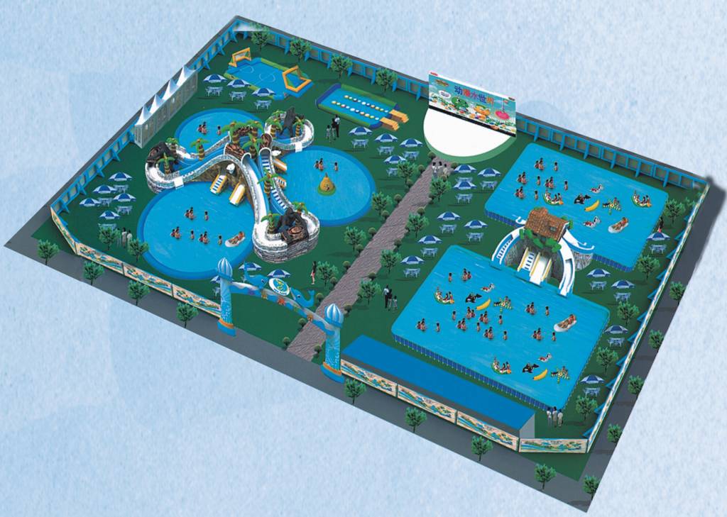 大型充气乐园充气城堡-开心源厂家定制