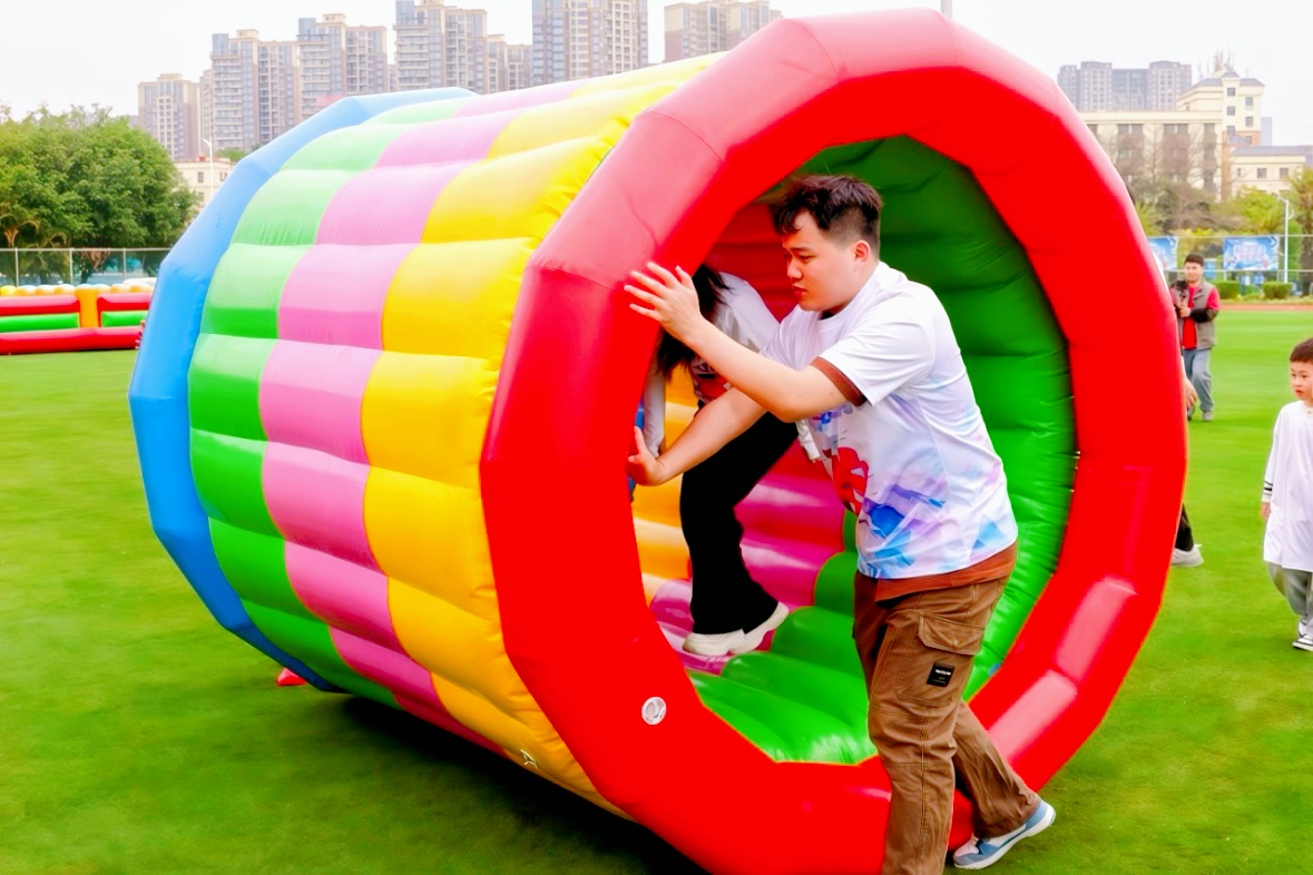 充气趣味运动会道具动感五环出租出售