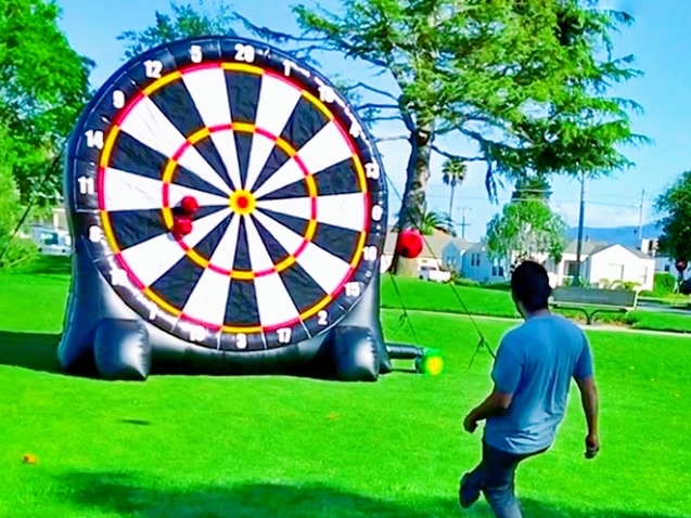 充气趣味运动会道具足球飞镖出租出售