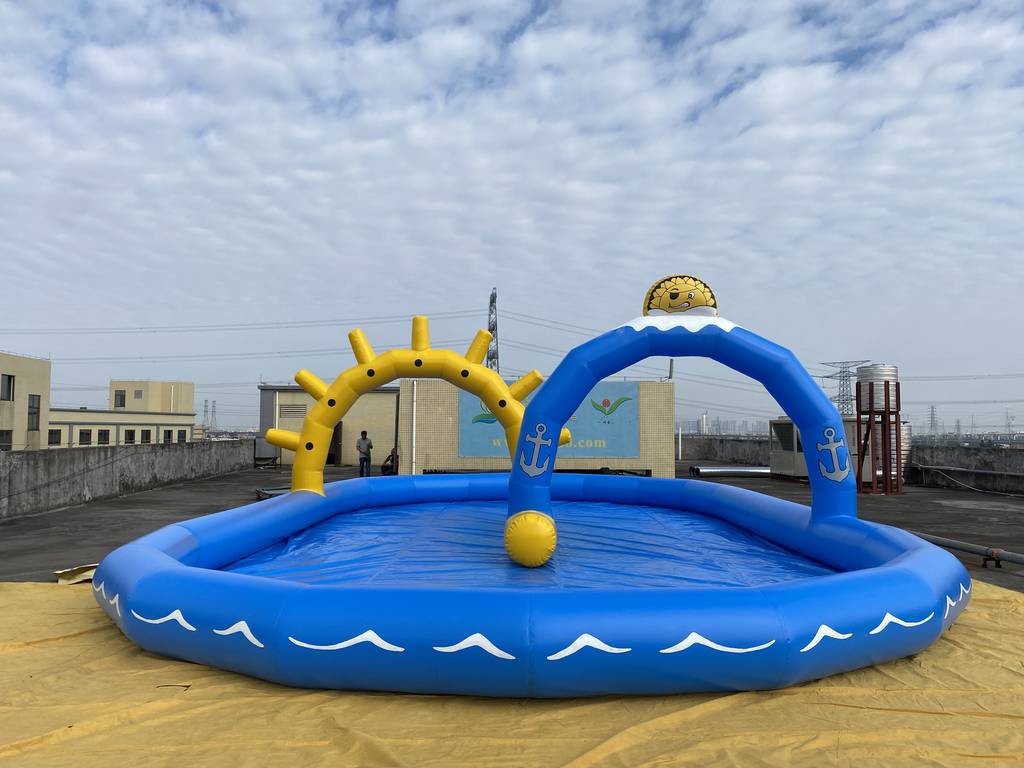 蓝黄游泳池出售