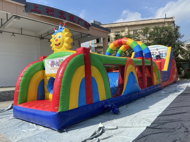 太阳障碍精灵滑梯组合充气游乐设备出售